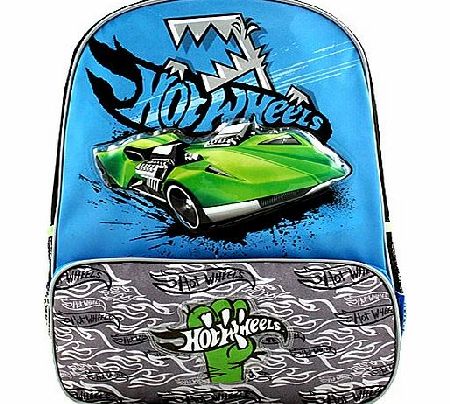 Hot Wheels Deluxe School Bag [Blue/Green]